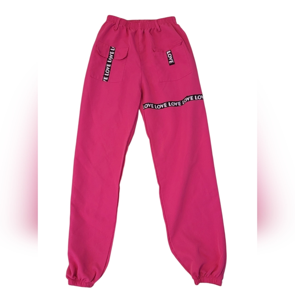 Kids Pink Love Pants